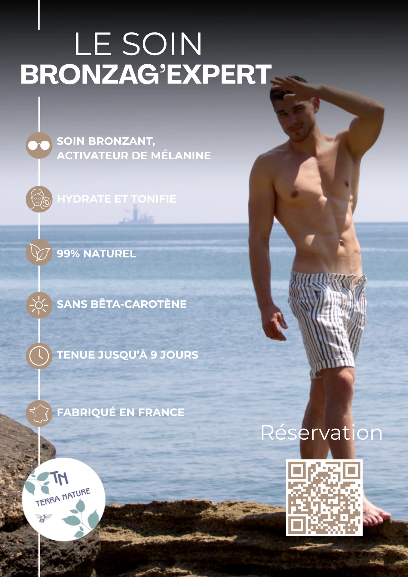 Soin visage et corprs homme Sun Cosmetics pour un effet bonne mine naturel